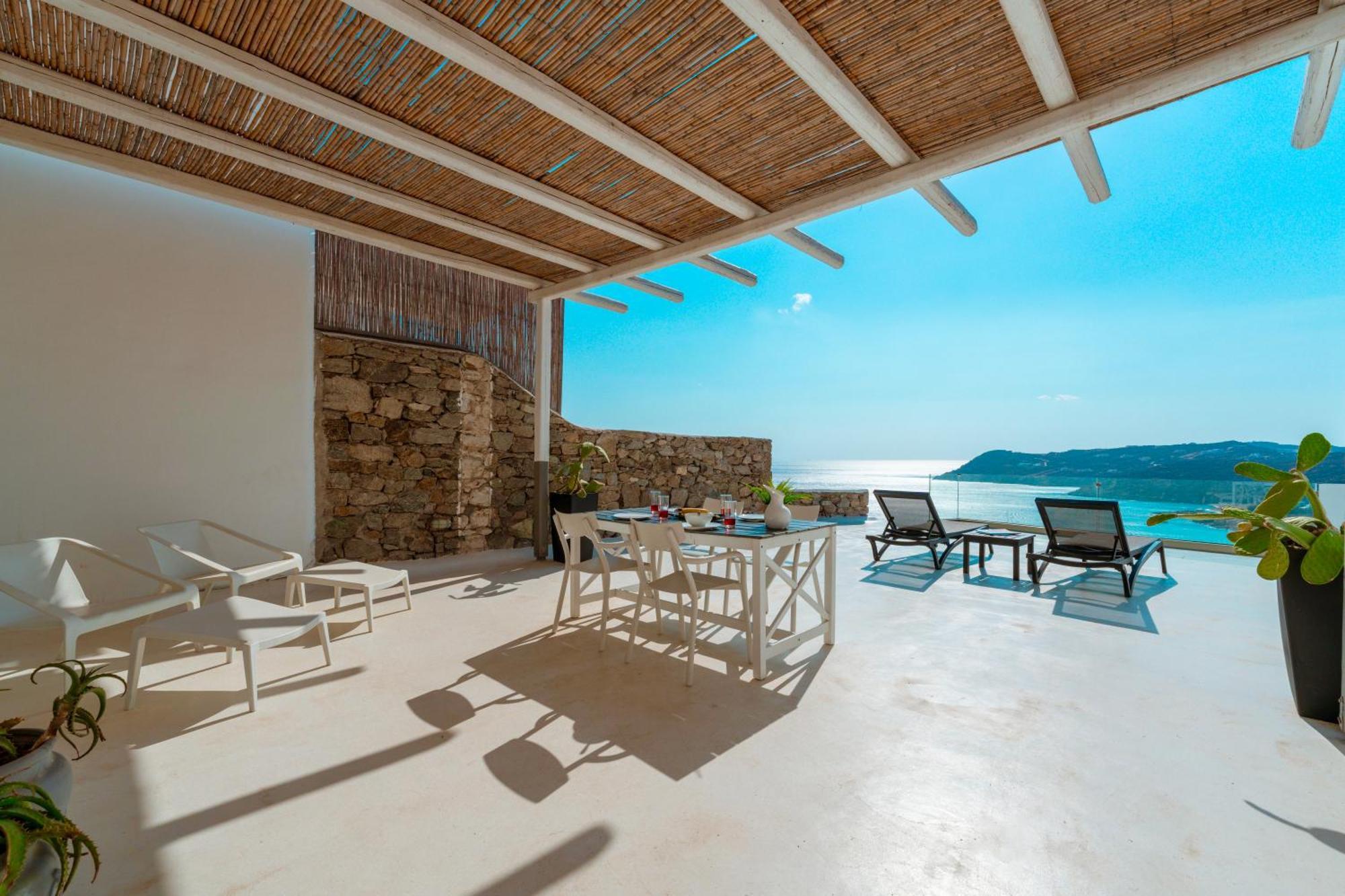 Elia House With Amazing View On The Beach Mykonos Villa Mykonos Town Luaran gambar