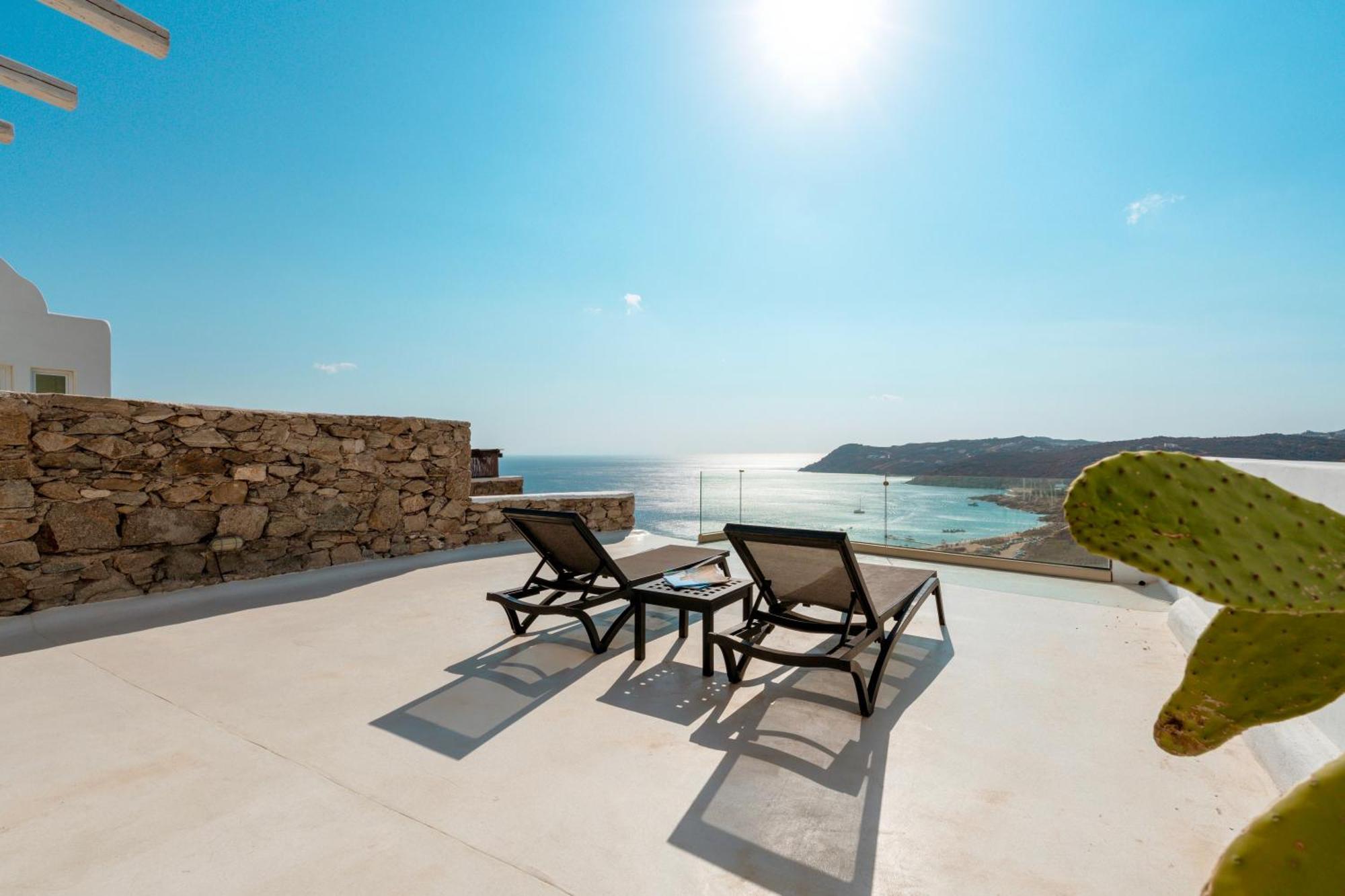 Elia House With Amazing View On The Beach Mykonos Villa Mykonos Town Luaran gambar