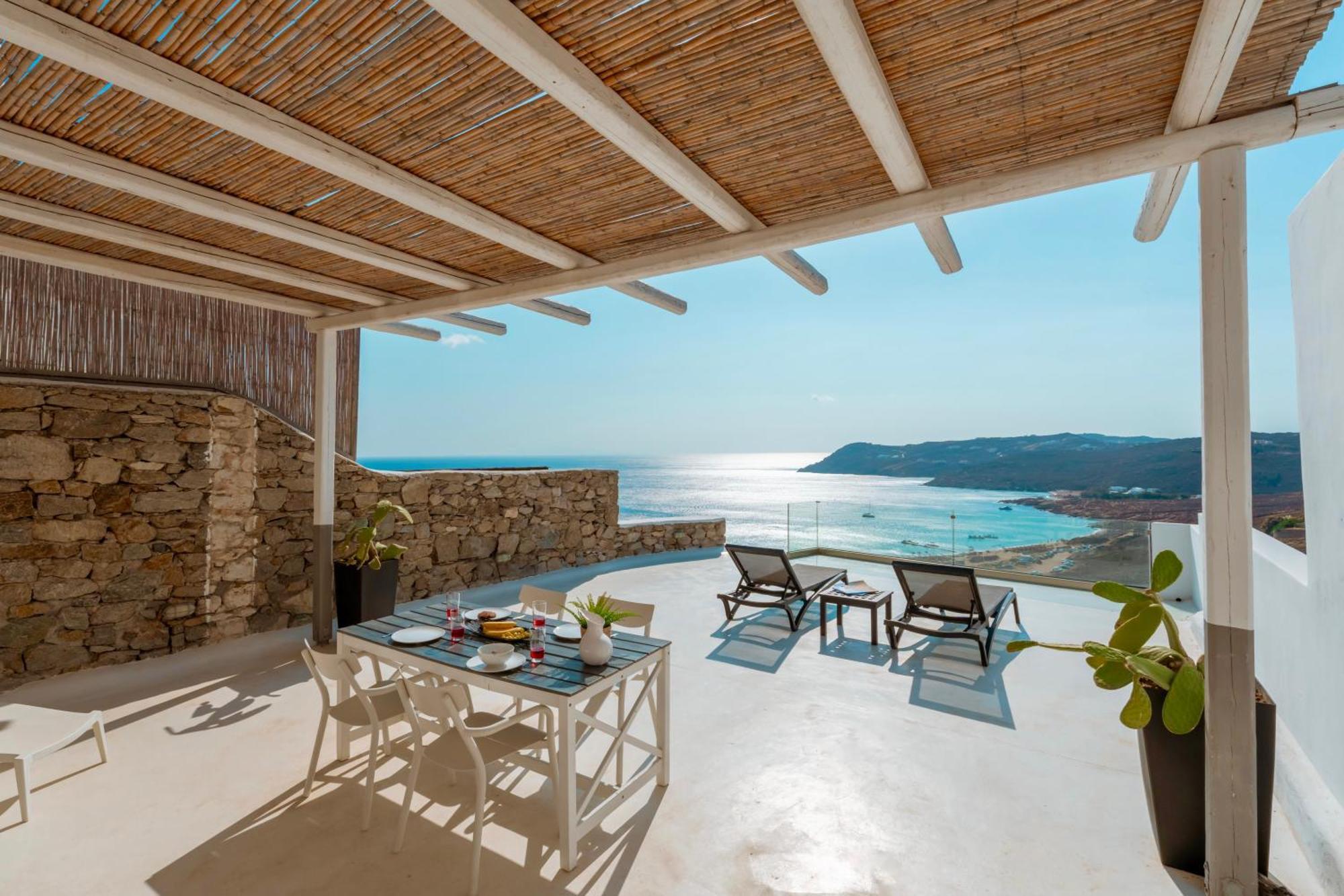 Elia House With Amazing View On The Beach Mykonos Villa Mykonos Town Luaran gambar