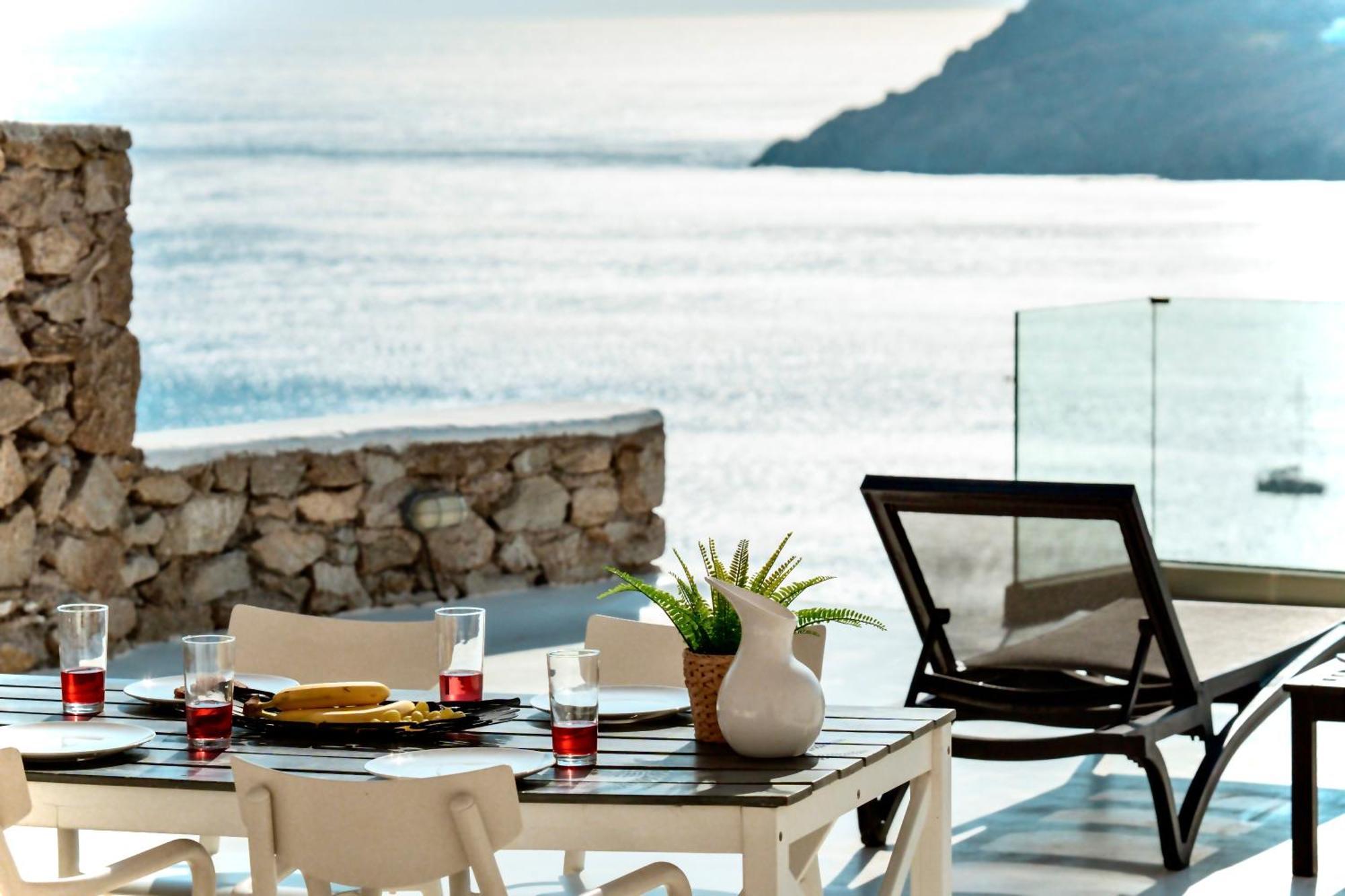 Elia House With Amazing View On The Beach Mykonos Villa Mykonos Town Luaran gambar