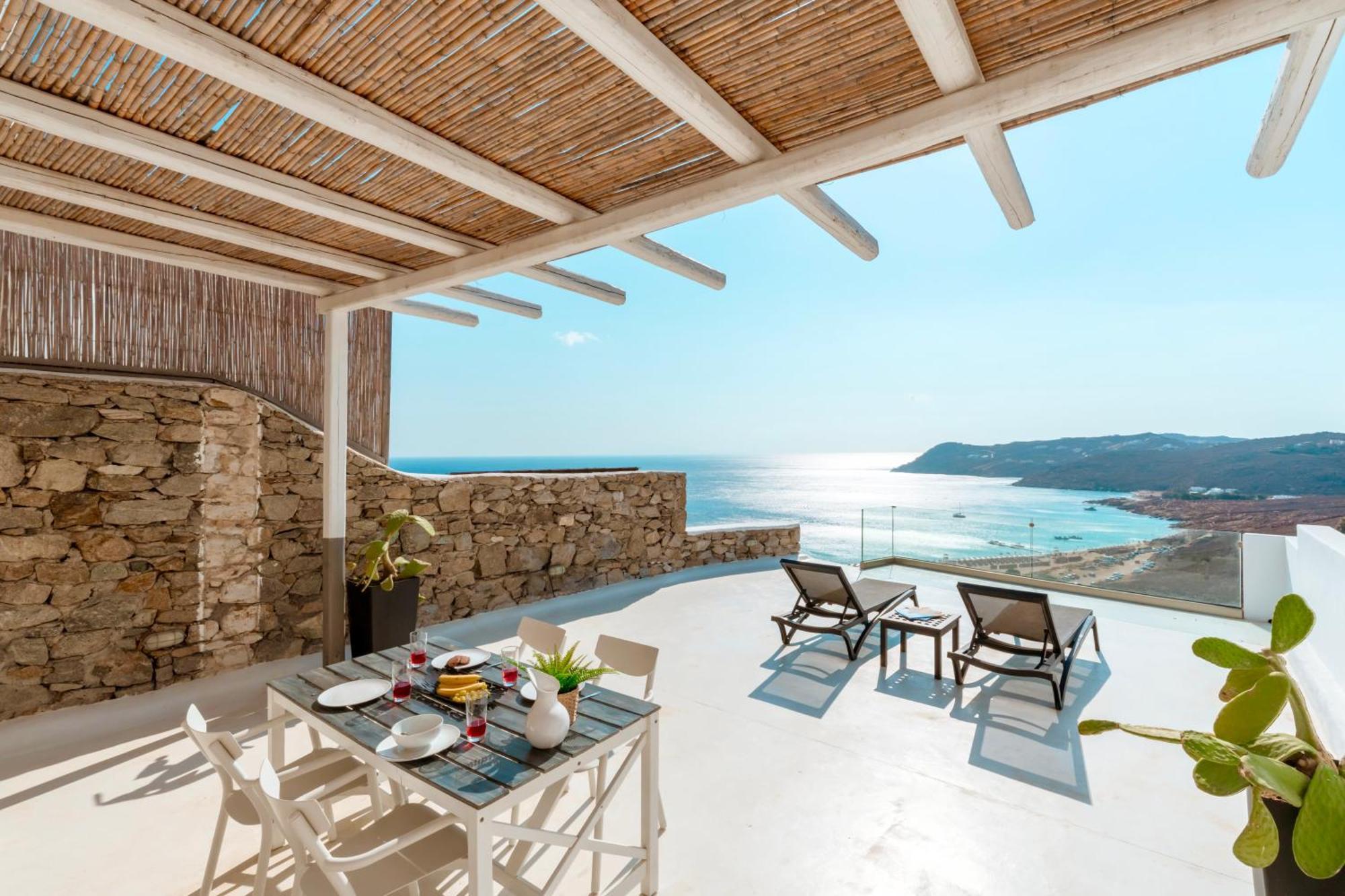 Elia House With Amazing View On The Beach Mykonos Villa Mykonos Town Luaran gambar