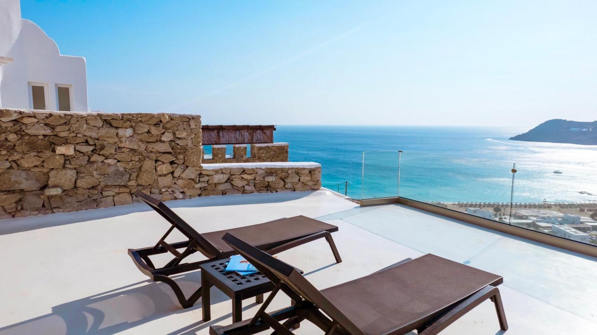 Elia House With Amazing View On The Beach Mykonos Villa Mykonos Town Luaran gambar