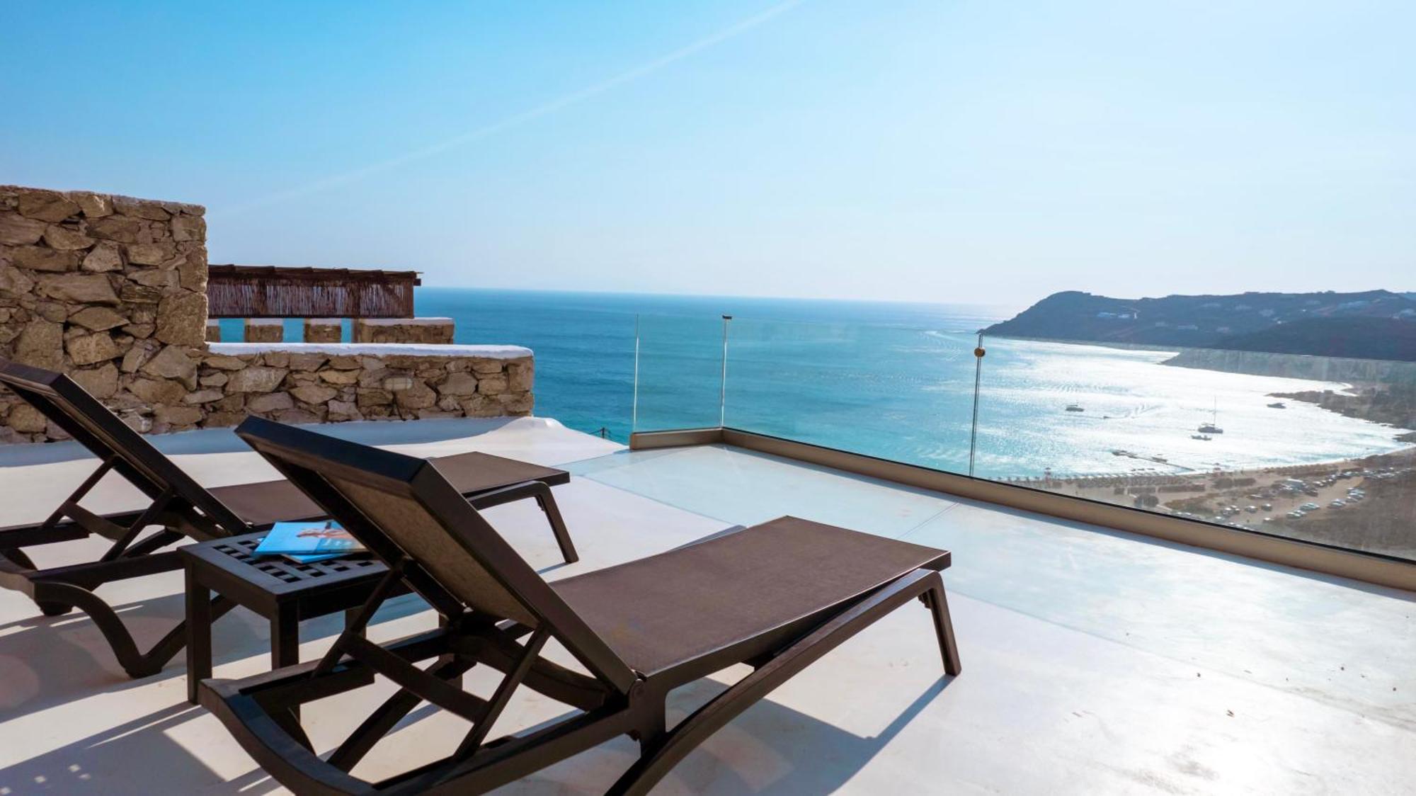 Elia House With Amazing View On The Beach Mykonos Villa Mykonos Town Luaran gambar