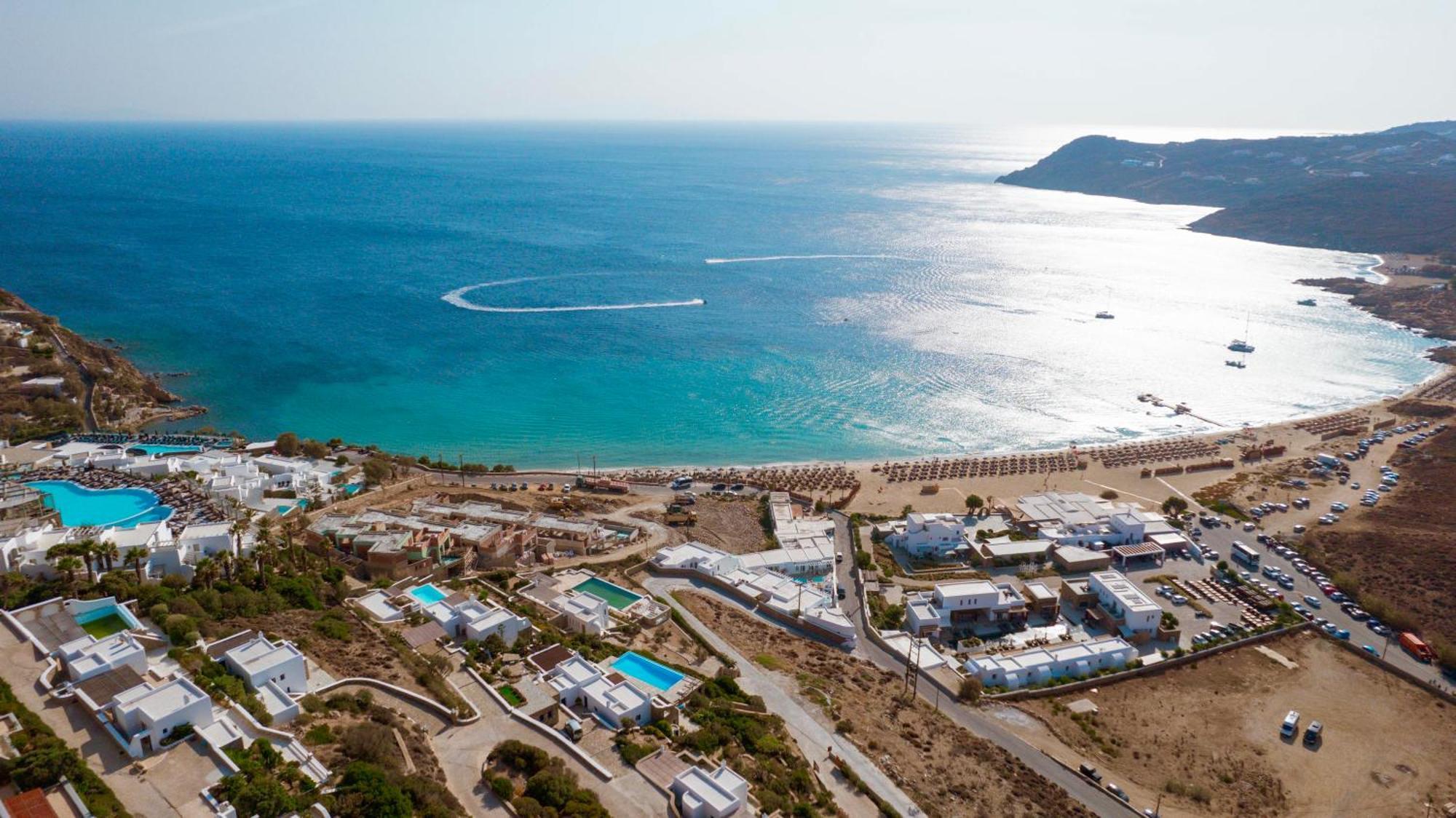 Elia House With Amazing View On The Beach Mykonos Villa Mykonos Town Luaran gambar